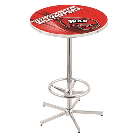 Holland Bar Stool Co 42" Chrome Western Kentucky Pub Table, 36" dia. Top L216C4236WestKy-D2